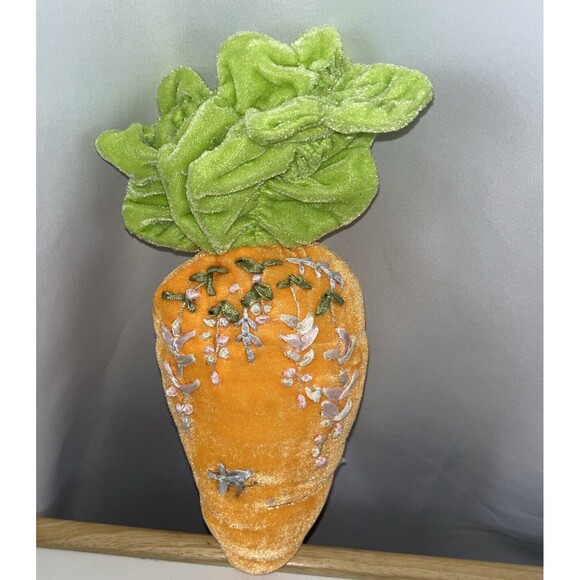 Easter Carrot Decorative Plush 13” Tall Multicolor Unbranded - Picture 1 of 6